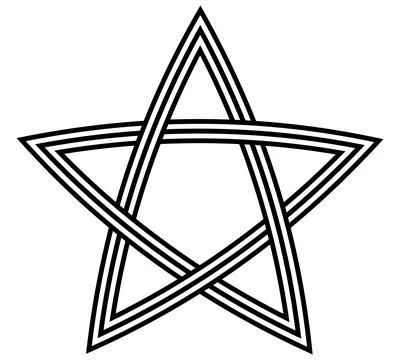 Pentagram symbol vector isolated on white background Stock Illustration