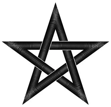 Pentagram symbol vector isolated on white background Stock Illustration