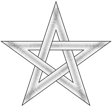 Pentagram symbol vector isolated on white background Stockillustratie