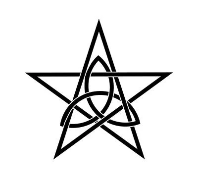 Pentagram symbol vector isolated on white background Stock Illustration