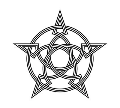 Pentagram symbol vector isolated on white background Stock Illustration
