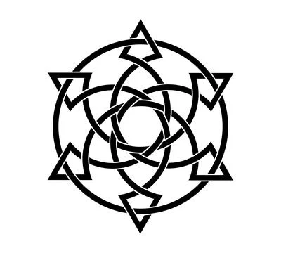Pentagram symbol vector isolated on white background Stock Illustration