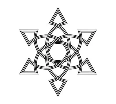 Pentagram symbol vector isolated on white background Stock Illustration