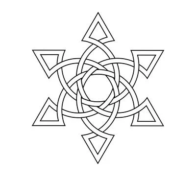 Pentagram symbol vector isolated on white background Stock Illustration
