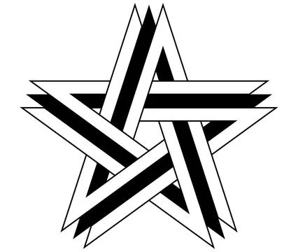Pentagram symbol vector isolated on white background Stock Illustration