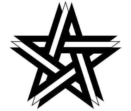 Pentagram symbol vector isolated on white background Stock Illustration