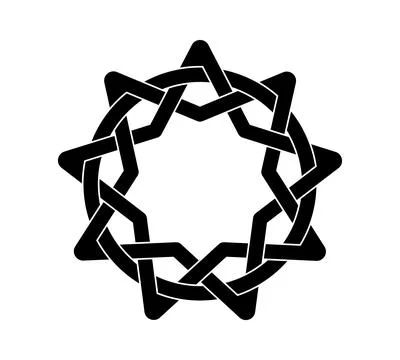 Pentagram symbol vector isolated on white background Stock Illustration