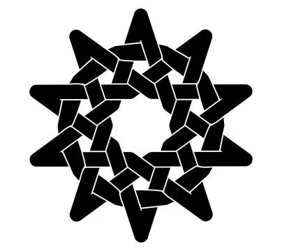 Pentagram symbol vector isolated on white background Stock Illustration