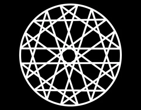 Pentagram symbol vector isolated on white background Stock Illustration