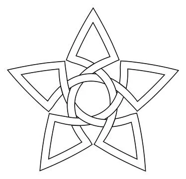 Pentagram symbol vector isolated on white background Stock Illustration