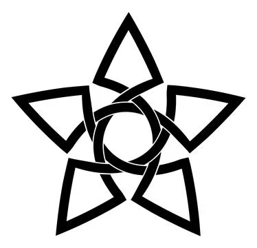 Pentagram symbol vector isolated on white background Stock Illustration