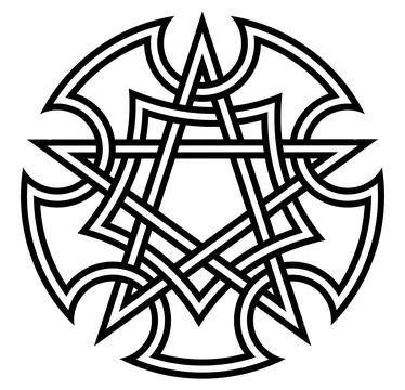 Pentagram symbol vector isolated on white background Stock Illustration