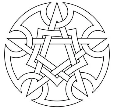 Pentagram symbol vector isolated on white background Stock Illustration