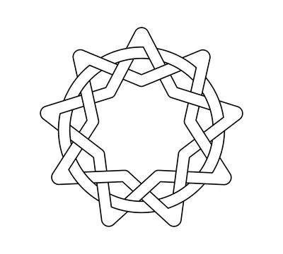 Pentagram symbol vector isolated on white background Stock Illustration
