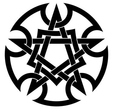 Pentagram symbol vector isolated on white background Stock Illustration