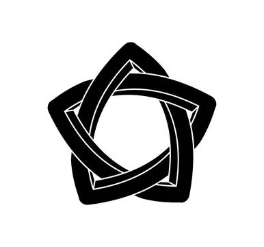 Pentagram symbol vector isolated on white background Stock Illustration