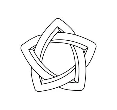 Pentagram symbol vector isolated on white background Stock Illustration