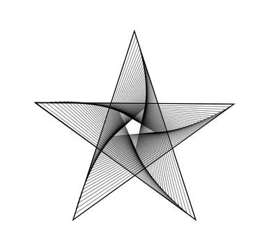 Pentagram symbol vector isolated on white background Stock Illustration