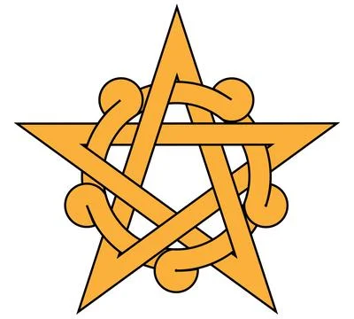 Pentagram symbol vector isolated on white background Stock Illustration
