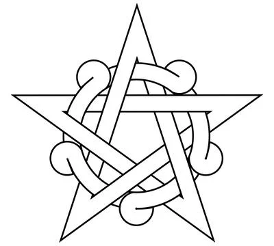Pentagram symbol vector isolated on white background Stock Illustration