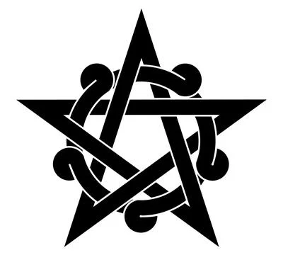 Pentagram symbol vector isolated on white background Stock Illustration