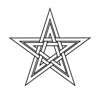 Pentagram symbol vector isolated on white background Stock Illustration