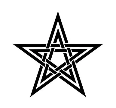 Pentagram symbol vector isolated on white background Stock Illustration