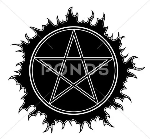Pentagram vector icon. Stock Illustration