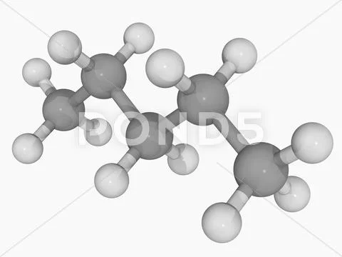 Pentane molecule Stock Illustration