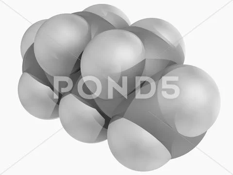 Pentane molecule Stock Illustration