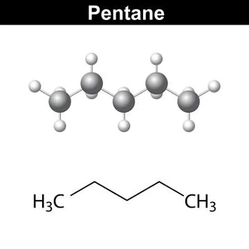 Pentane solvent Stock Illustration