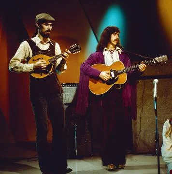 PENTANGLE Pentangle, britische Folk Jazz Band, mit den Gitarristen Bert Ja... Stock Photos