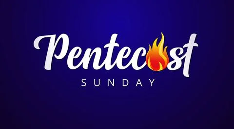 Pentecost creative lettering Иллюстрация