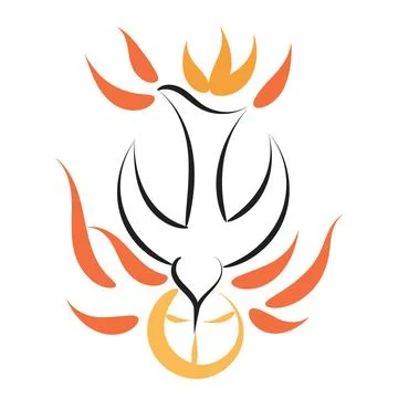 Pentecost poster design for print Illustrazione stock