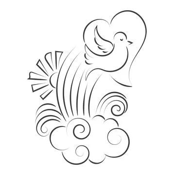 Pentecost poster design for print Stock Illustration