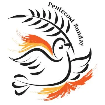 Pentecost poster design for print Stock Illustration