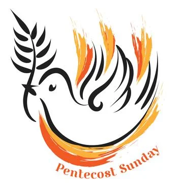 Pentecost poster design for print Stock Illustration