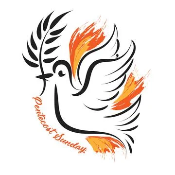 Pentecost poster design for print Stock Illustration