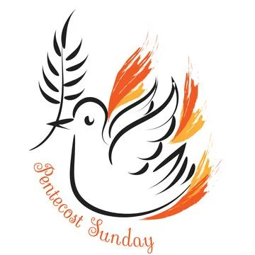 Pentecost poster design for print Stock Illustration