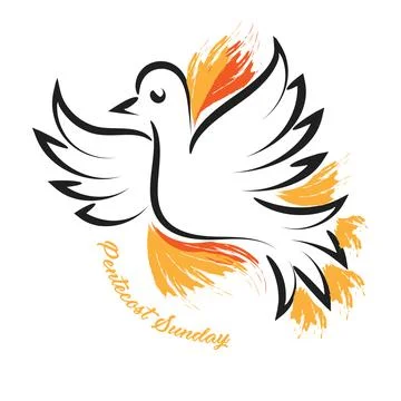 Pentecost poster design for print Stock Illustration