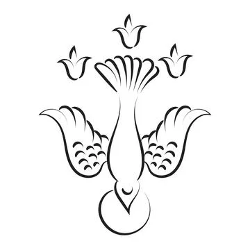 Pentecost Sunday dove logo vector illustration Stock Illustration