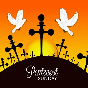 Pentecost Sunday Stock Illustration