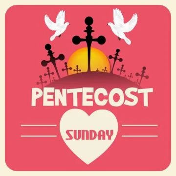 Pentecost Sunday Stock Illustration