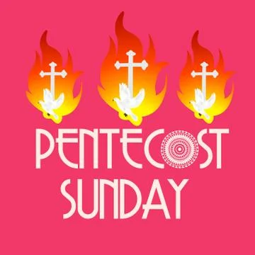 Pentecost Sunday Stock Illustration