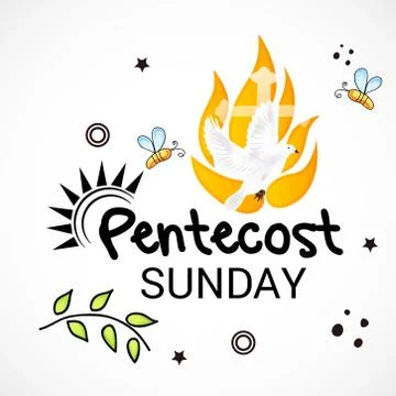 Pentecost Sunday Stock Illustration