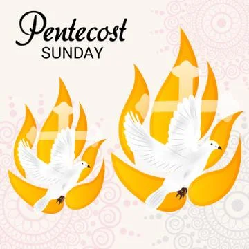 Pentecost Sunday Stock Illustration