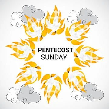 Pentecost Sunday Stock Illustration