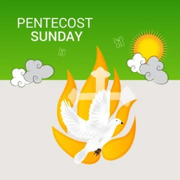 Pentecost Sunday Stock Illustration