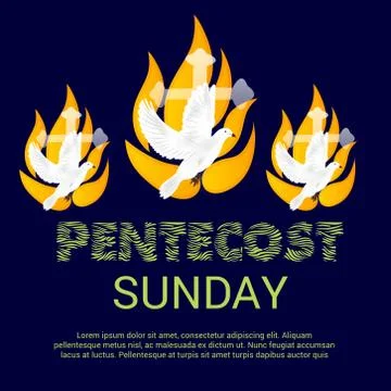 Pentecost Sunday Stock Illustration