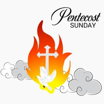 Pentecost Sunday Illustrazione stock